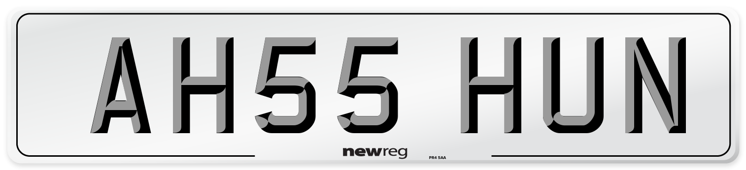 AH55 HUN Number Plate from New Reg